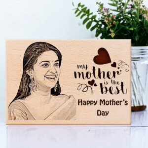 Personalized Wooden Engraved Photo Frame For Mothe...