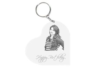 Personalized Transparent Photo Birthday Keyring fo...