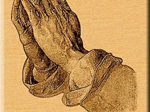 Praying Hands Engraved Wooden Photo Frame For Chri...