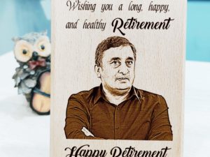 Wooden Engraved Photo Plaque Retirement Gift for M...