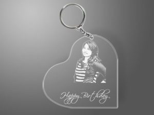 Personalized Transparent Photo Birthday Keyring fo...
