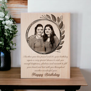 Personalized Engraved Wooden Birthday Plaque for Him or Her (12 x 9 inches)