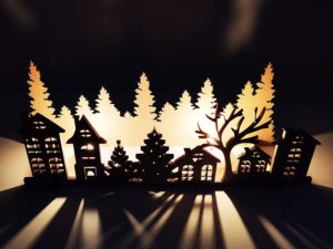 Christmas Decorations DIY Five Tower Shadow Light ...