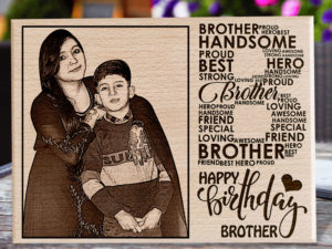 Personalized Engraved Wooden Frame with Photo Gift...