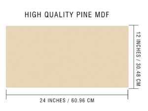 Pine MDF Boards for Art and Craft (Set of 12, Siz...