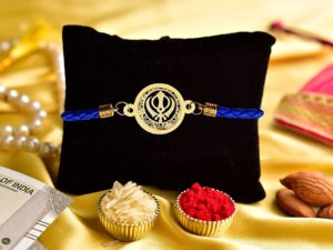 Gold Plated Punjabi Khanda Bracelet Incredible Rak...