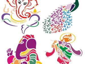 Decorative Rangoli Stencils for Painting Floors, 6...