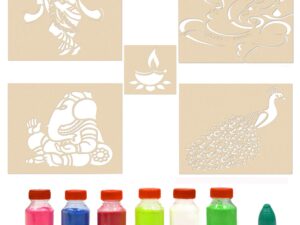 Decorative Rangoli Stencils for Painting Floors, 6...