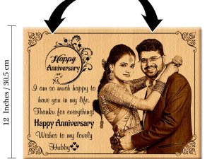 Wedding Anniversary Personalized Engraved Wooden P...