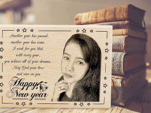 Personalized Engraved Photo Frame New Year Gift fo...