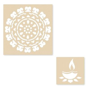 DIY Flower Rangoli – Border Rangoli Stencil ...