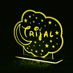 Personalized LED Name Lamp Moon & Stars with ...