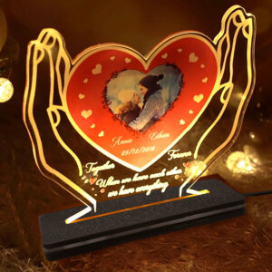 Personalized Illusion Hand Holding Heart Photo LED...