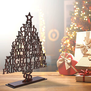 Wooden Tree For Christmas Or Easter Decoration