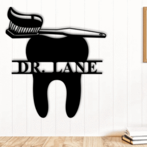Personalized MDF Tooth Wall Emblem Gift For Dentis...