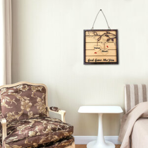 Personalized Wooden Wall Hanging Couple Name Sign ...