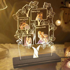 Personalized LED Illusion Family Tree Lamp With Ph...