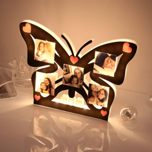 Personalized LED Butterfly Photo Frame For Mom Wit...