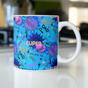 Premium Ceramic Super Dad Coffee Mug For Dad