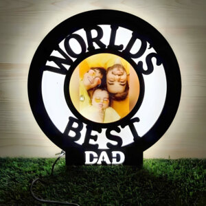 Personalized World’s Best Dad LED Photo Fram...