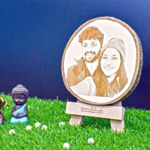 Personalized Natural Wooden Slice Photo Frame For ...