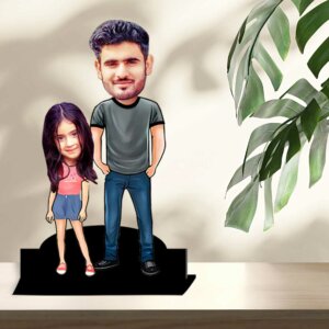 Custom Father Daughter Caricature – Unique G...