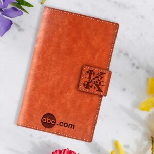 Customized Tan Passport Holder for Corporate Gifti...