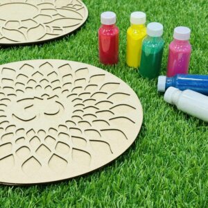 Reusable Wooden Om Rangoli Stencil for floor with ...