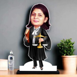 Customized Lawyer Caricature Gift for Female Lawye...
