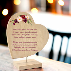 Personalized Wooden Double Side Couple Calendar He...