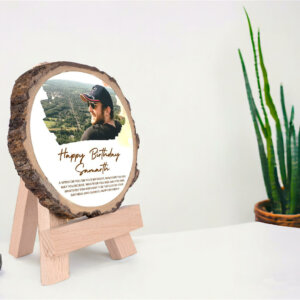 Personalized Natural Wood Color Photo Frame For Hi...