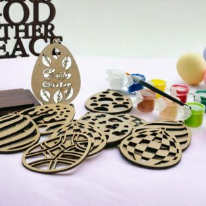 Easter Egg DIY Ornaments & Wooden Tree Easter...