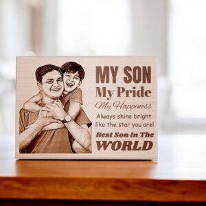 Customized Engraved Wooden Photo Frame Gift For So...