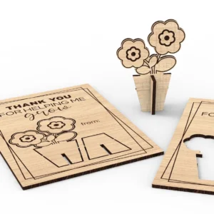 Thank You Teacher Popup Card Personalized Gift